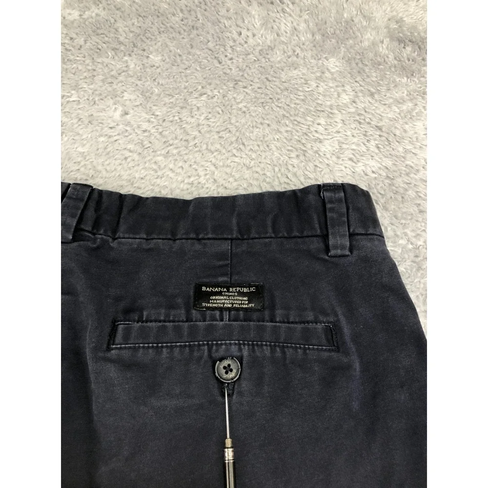 Banana Republic Pants Mens 34x32 (Tag 33x34) Black Aiden Chino Straight *Flaw